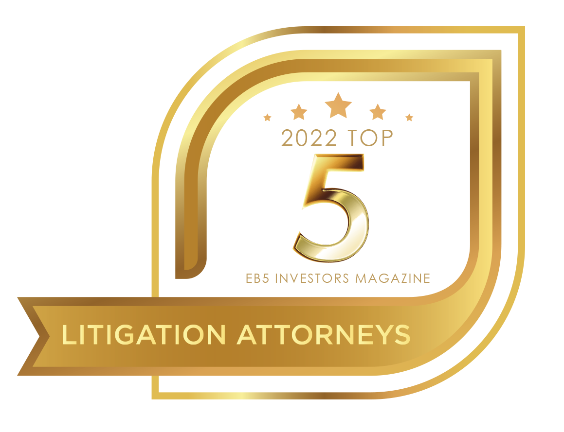 Award Banner, top five litigation attorneys